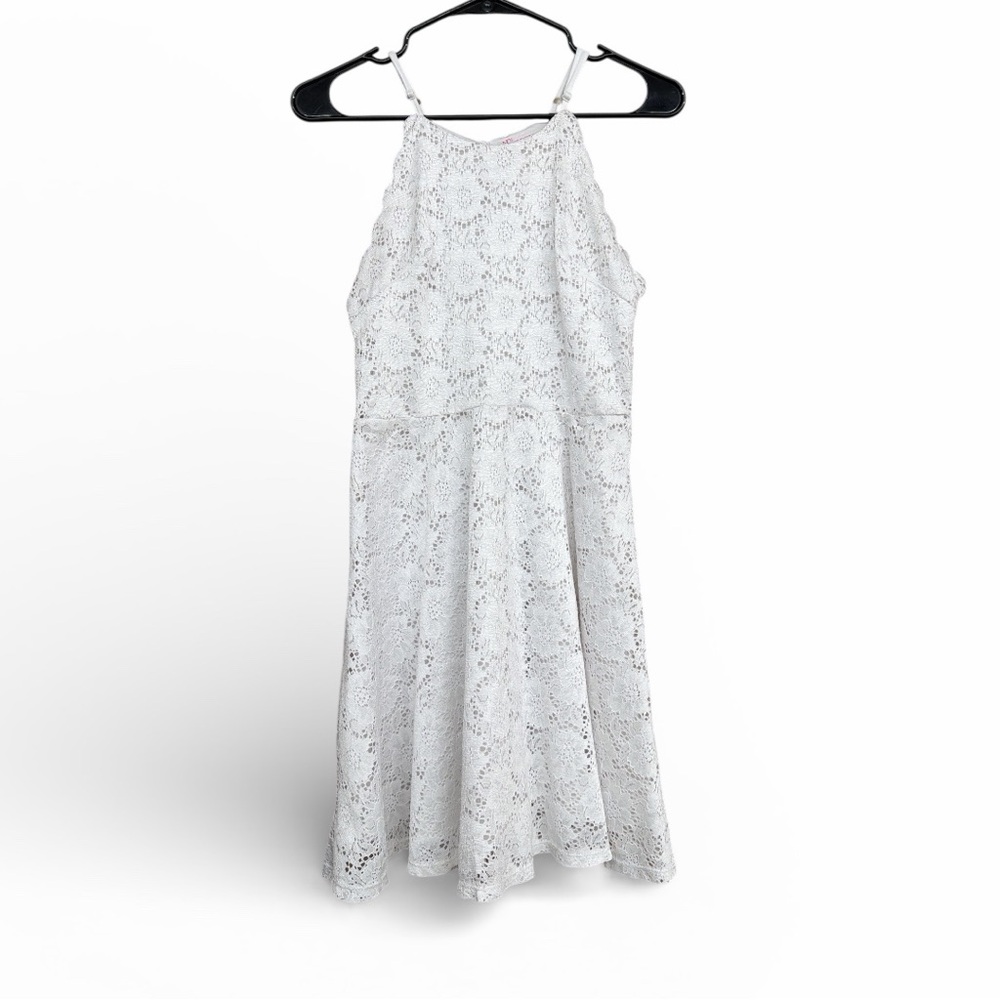 No Boundaries White Lace Kids Formal Dress